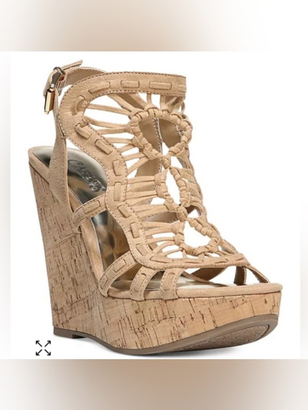 Carlos by Carlos Santana Banjo Wedge Sandals y2k boho hippie caged size 8.5